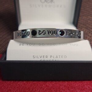 BELK New in Box Silver Plated Cuff Bracelet "Be You"